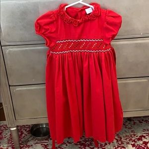 Red corduroy dress